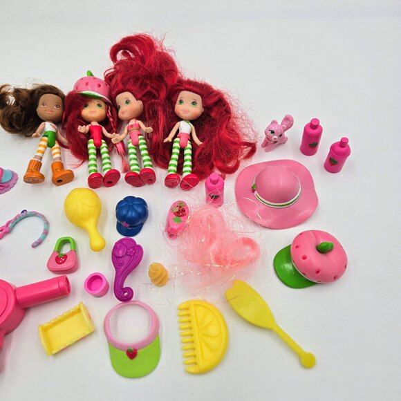 Strawberry Shortcake Mini Dolls 3” Hasbro Lot Figures And Accessories Be… - Picture 6 of 8